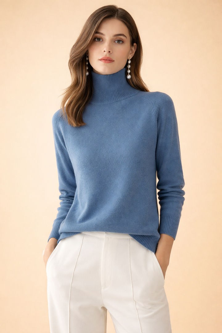 Karivelle | Women Classic Turtleneck Knit Sweater