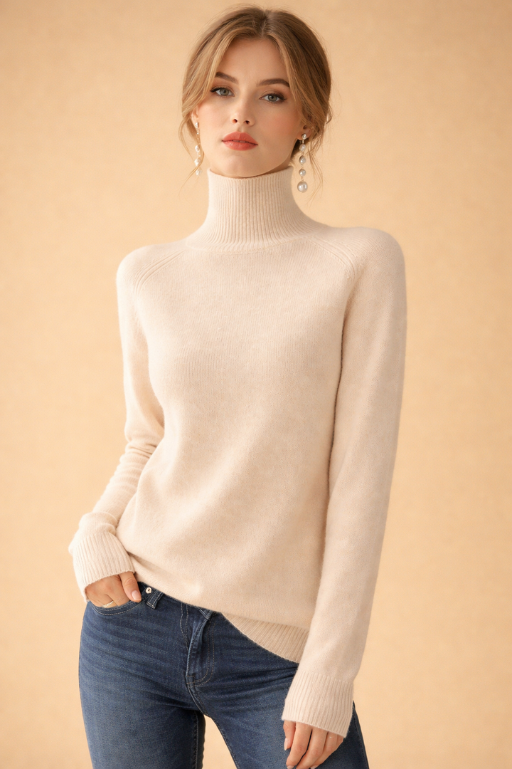Karivelle | Women Classic Turtleneck Knit Sweater
