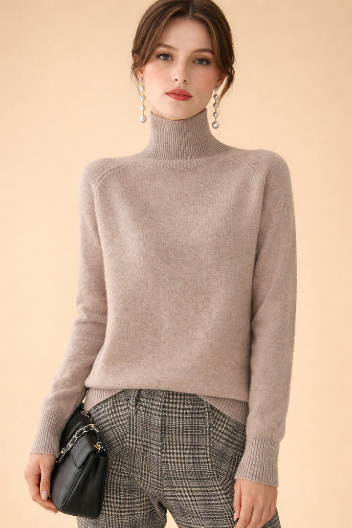 Karivelle | Women Classic Turtleneck Knit Sweater