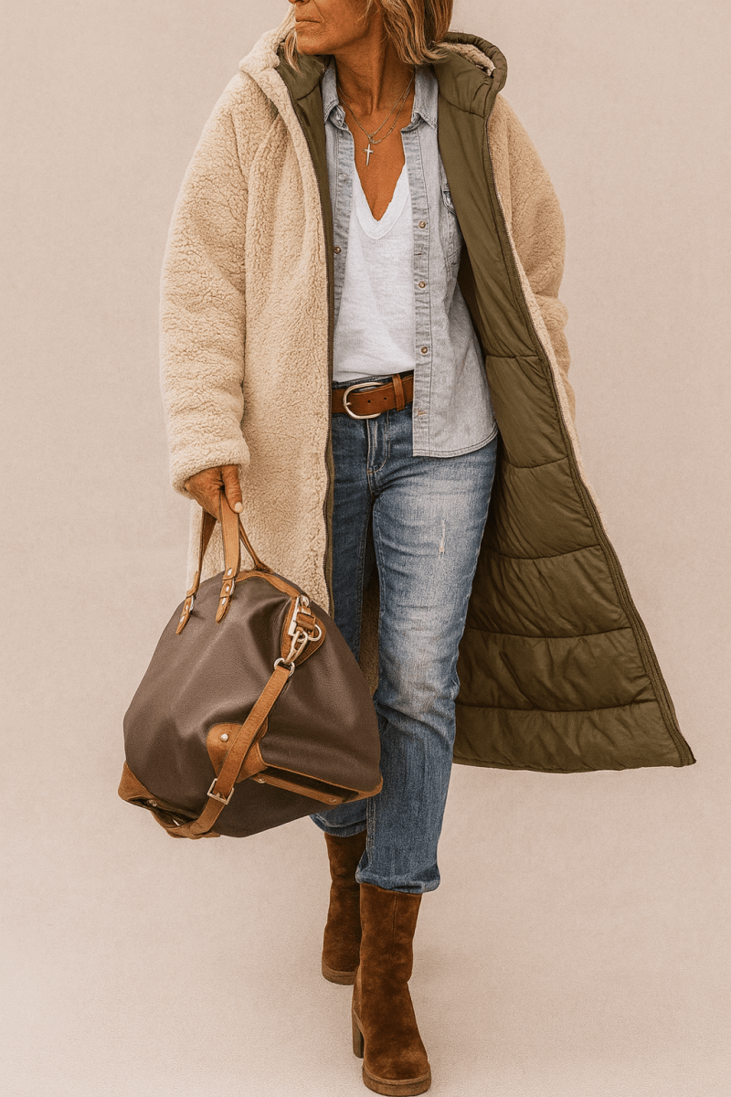 Sasha | Abrigo reversible suave