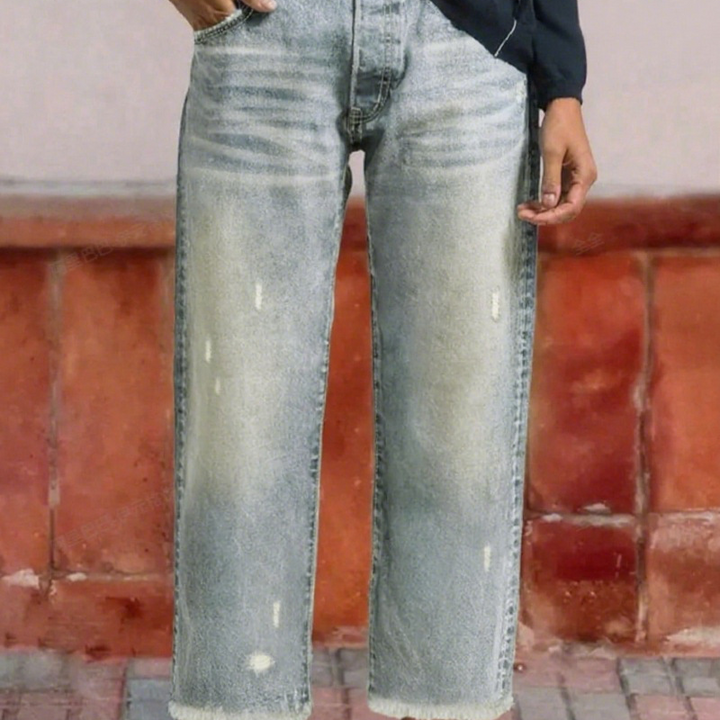 Aberjean™ | Jeans rectos cortos retro