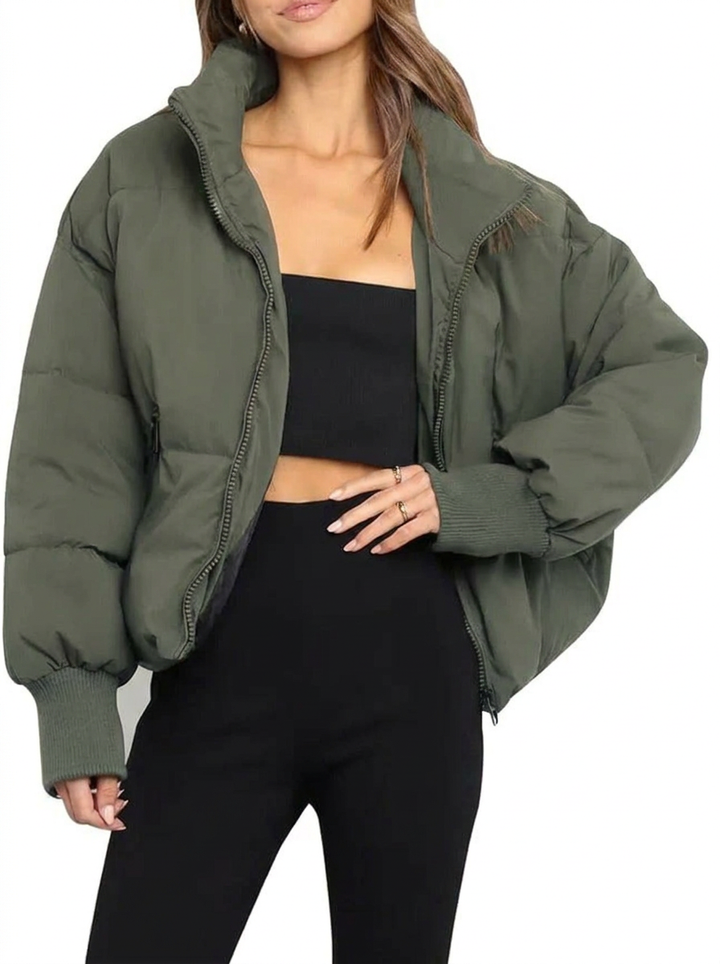 Marnie | Women Cropped Quilted Zip Puffer Jacket
